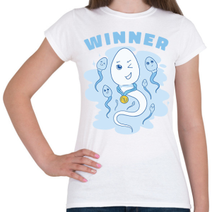 PRINTFASHION Győztes sperma - Női póló - Fehér