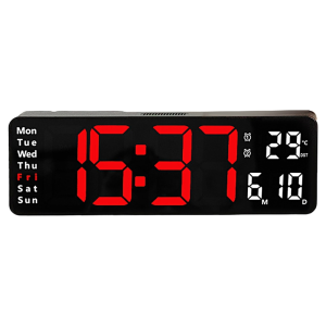 Mery style shop kft LED-es óra dátum-hőmérséklet kijelzéssel, távirányítós-6629