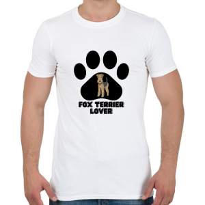 PRINTFASHION Fox Terrier Lover - Férfi póló - Fehér