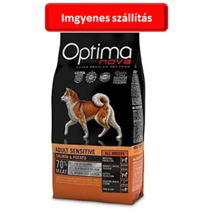 Visan Visán Optimanova Dog Adult Sensitive Salmon&amp;Potato kutyatáp 12 kg , Ingyenes szállítás