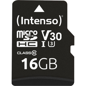 Intenso 16GB microSDHC Intenso Professional memóriakártya + adapter UHS-I C10 U1 V30 (3433470) (3433470)