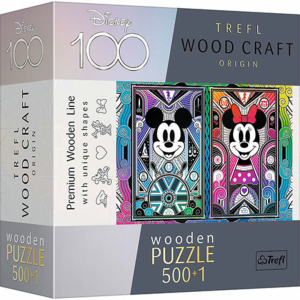 Trefl Wood Craft: Mickey és Minnie egér fa puzzle 500+1 db-os – Trefl