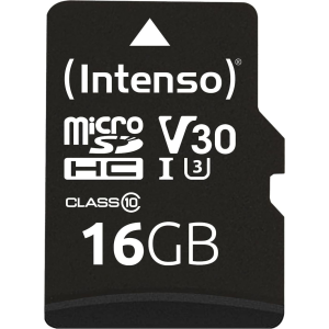 Intenso 16GB microSDHC Intenso Professional memóriakártya + adapter UHS-I C10 U1 V30 (3433470)