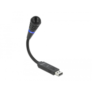 DELOCK USB mikrofon gégecsovel és némító gombbal