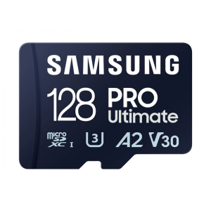 Samsung 128GB microSDXC Pro Ultimate Class10 U3 A2 V30 + adapterrel
