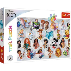 Trefl : Disney 100. évforduló, Disney hősök puzzle - 300 darabos