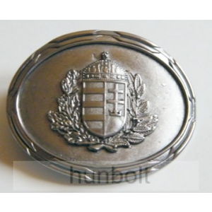 Hunbolt Ovális koszorús címer ezüst övcsat 8X6,5 cm