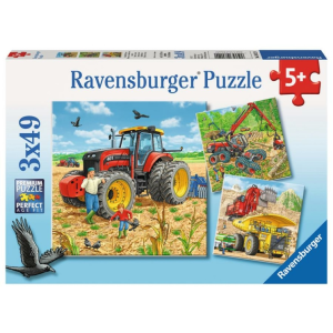 Ravensburger 3 x 49 db-os puzzle - Munkagépek (08012)
