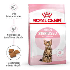 Royal Canin Kitten Sterilised -Ivartalanított kölyök macska száraz táp 12 hónapos korig 400 g