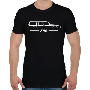 PRINTFASHION Volvo 740 (2) - Férfi póló - Fekete