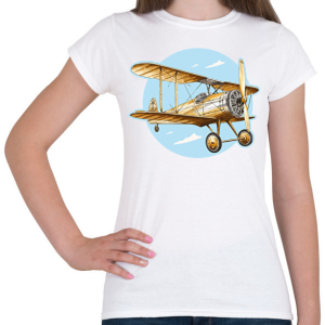 PRINTFASHION Retro repülő - Női póló - Fehér