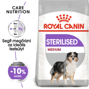 Royal Canin Medium Sterilised - Száraz táp ivartalanított, közepes testű felnőtt kutyák részére 3 kg