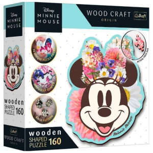 Trefl Wood Craft: Disney – Stílusos Minnie egér 160 db-os prémium fa puzzle – Trefl