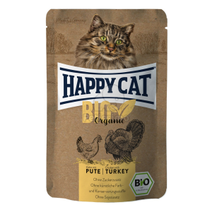  Happy Cat Bio Organic alutasakos eledel - Baromfi és pulyka 6 x 85 g
