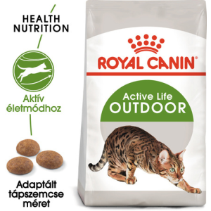Royal Canin Outdoor - Szabadba gyakran kijáró, aktív felnőtt macska száraz táp 400 g