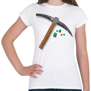 PRINTFASHION Minecraft bányász - Női póló - Fehér