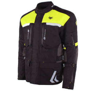 RSA Storm motoros kabát fekete-szürke-fluo sárga
