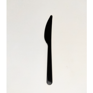  Műanyag kés, elmosható, többször használható, fekete, 50 db/cs