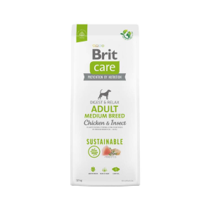  Brit Care Sustainable Adult Medium Breed Chicken & Insect – 2×12 kg