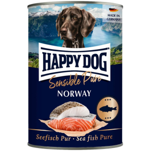  Happy Dog Norway Pur (Lazac) konzerv – 6×400 g