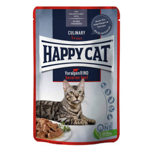  Happy Cat Pouch Szósz Culinary Marha – 85 g