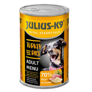  JULIUS K-9 konzerv kutya 1240 g Pulyka-rizs (Turkey&Rice)