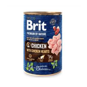  Brit Premium by Nature Adult Chicken with Chicken Hearts konzerv – 6×800 g
