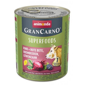  Animonda GranCarno Adult (superfood) marha, cékla, szeder, pitypang konzerv – 6×800 g