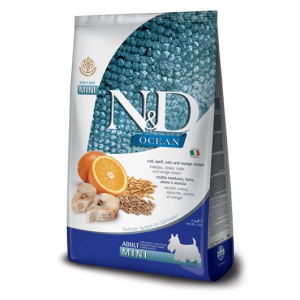  N&D Dog Ocean tőkehal, tönköly, zab&narancs adult medium&maxi 2,5 kg