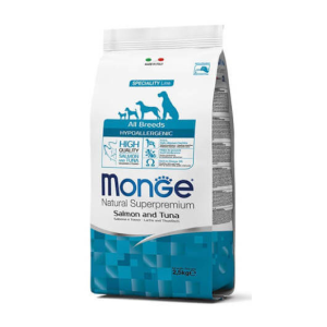  Monge All Breed Adult Hypoallergenic Salmon & Tuna kutyatáp – 2,5 kg