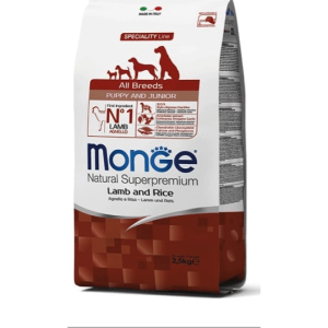  Monge All Breed Puppy and Junior Lamb and Rice kutyatáp – 12 kg