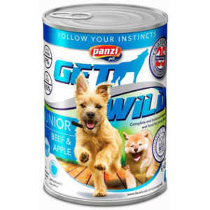  Panzi GetWild Dog Junior Beef & Apple konzerv – 6×415 g
