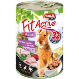  Panzi FitActive Adult Dog Konzerv libával, nyúllal és almával – 6×415 g