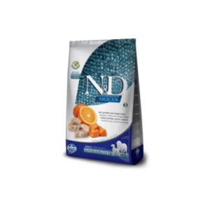  N&D Dog Ocean tőkehal sütőtök&narancs adult medium/maxi – 2,5 kg