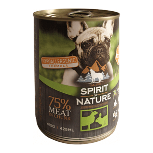  Spirit of Nature Dog konzerv Bárányhússal és nyúlhússal – 415 g