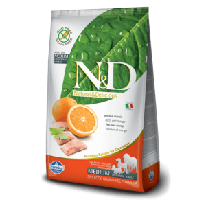  N&D Grain Free hal&narancs adult medium kutyatáp – 2,5 kg