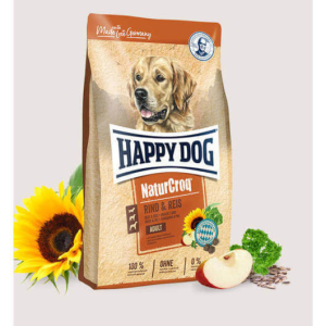  Happy Dog NaturCroq Rind & Reis (Marha & rizs) kutyatáp – 4 kg