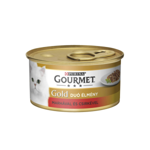  GOURMET GOLD Csirkével és marhával duó élmény nedves macskaeledel – 85 g
