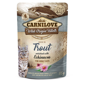  Carnilove Cat tasakos Trout with Echinacea – Pisztráng echinaceával – 85 g
