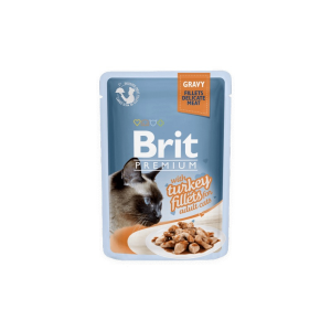  Brit Premium Cat Delicate Fillets in Gravy with Turkey – 12×85 g