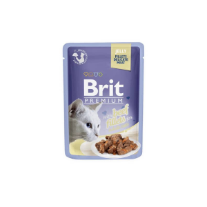  Brit Premium Cat Delicate Fillets in Jelly with Beef – 4×85 g