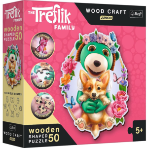 Trefl 50 db-os Wood Craft Shaped Prémium Fa Puzzle - Treflik család (20206)