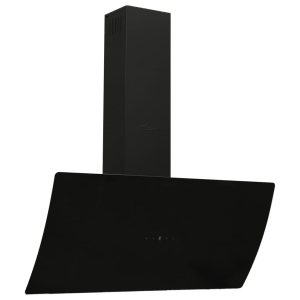 vidaXL fekete acél és edzett üveg fali páraelszívó 90 cm (51677)