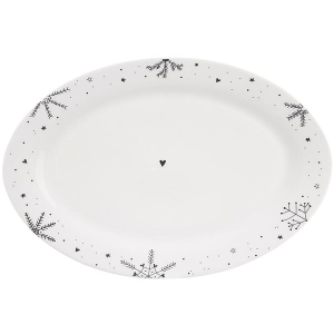 Orion Servírovací talíř VLOČKA 35 × 23,7 cm ovalný, porcelán