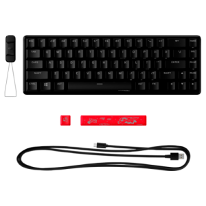 HP HYPERX Vezetékes Billentyűzet Alloy Origins 65 RGB Red - Mechanical Gaming Keyboard US, HKBO1T-RD-US/N