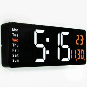  Digitális falióra asztali ébresztőóra naptár hőmérő 6629