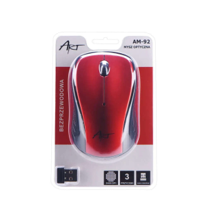  Vezeték nélküli egér, wireless, piros, ART AM-92