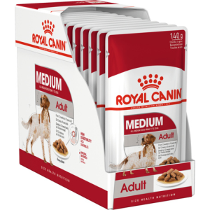  Royal Canin Medium Adult - Nedves táp közepes testű felnőtt kutya részére (10 x 140 g) 1.4 kg
