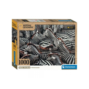 Clementoni 1000 db-os COMPACT puzzle - National Geographic Collection - Zebrák (39729)