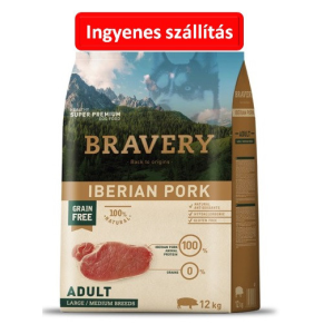 Bravery 2db esetén: Bravery Iberian Pork Adult Large/Medium Breeds 12 kg
